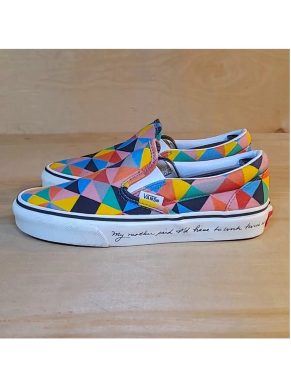 Vans X MoMA Classic Slip-On Size 3.5 M 5 W Multicolored Canvas Unisex Sneakers